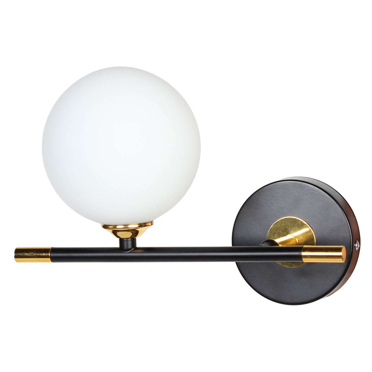 Απλίκα Τοίχου Μεταλλική G9 26x18x19 εκ. Μαύρη Χρυσή με Γυαλί