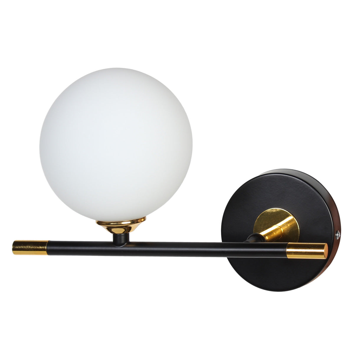 Απλίκα Τοίχου Μεταλλική G9 26x18x19 εκ. Μαύρη Χρυσή με Γυαλί