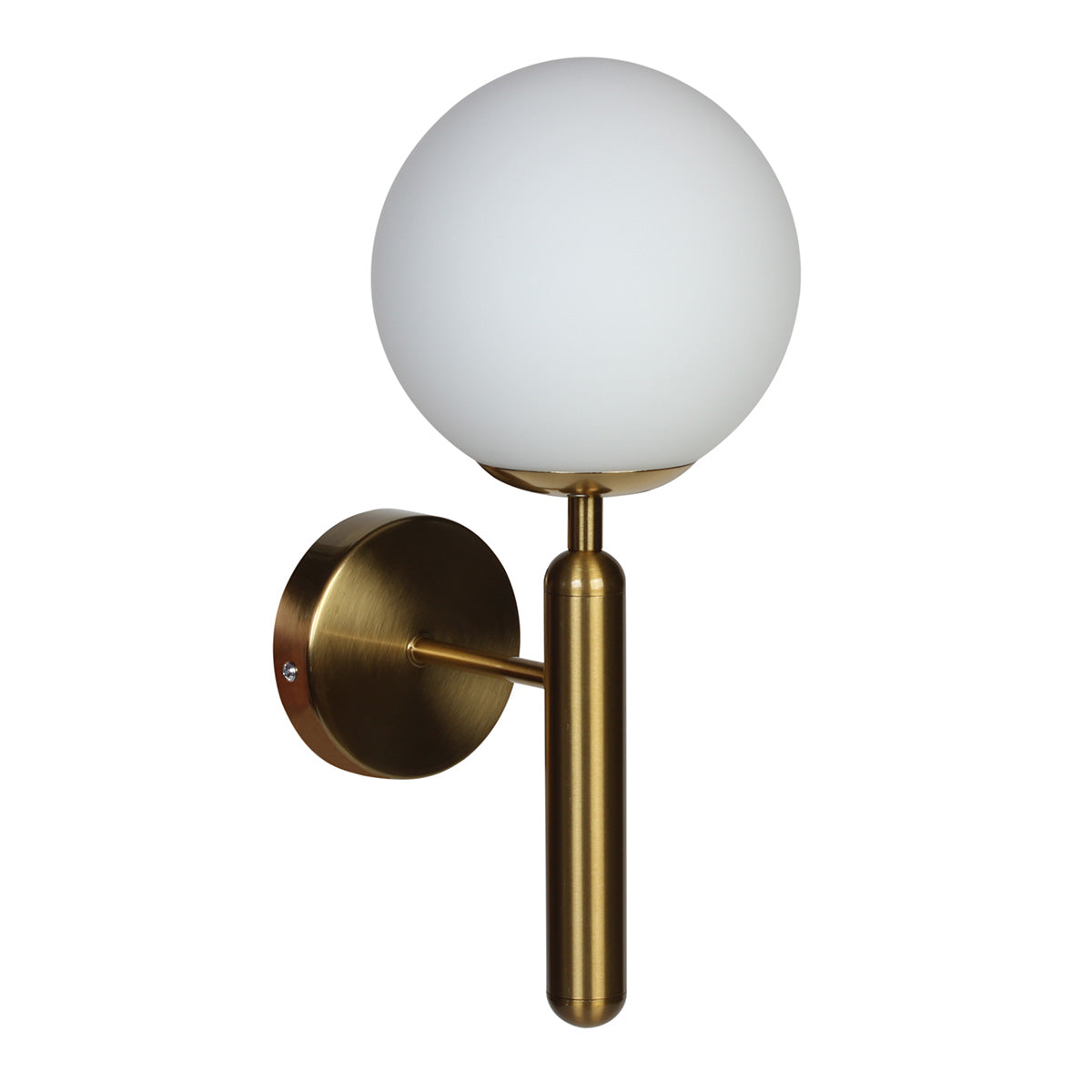 Απλίκα Τοίχου Μεταλλική Ε27 14x20x36 εκ. Gold Brass με Γυαλί