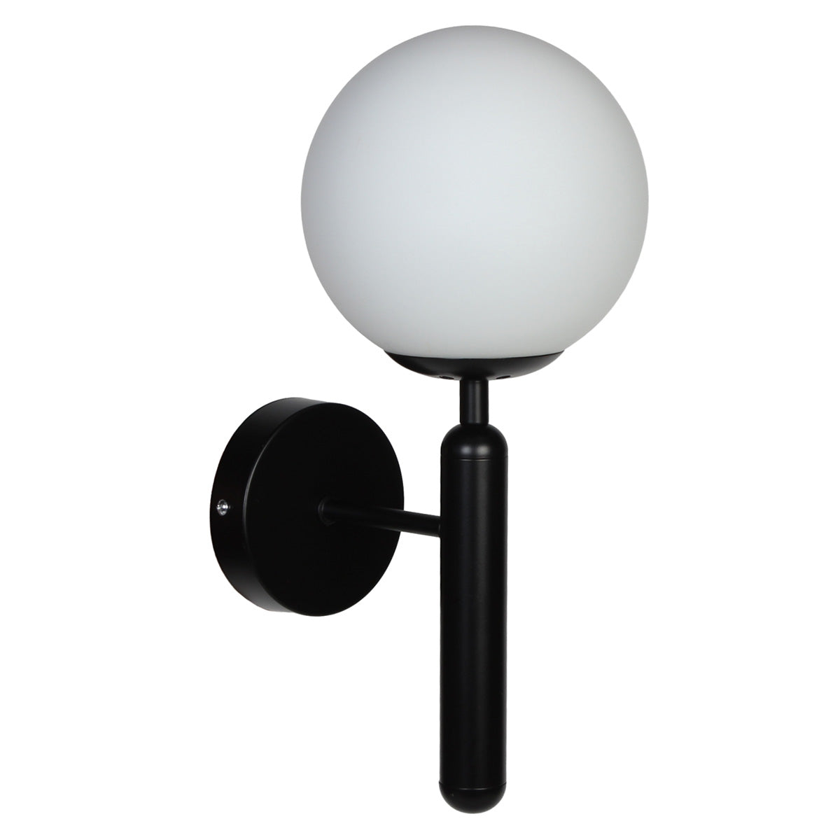 Απλίκα Τοίχου Μεταλλική Ε27 14x20x36 εκ. Μαύρη με Γυαλί