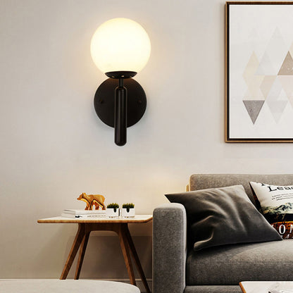 Απλίκα Τοίχου Μεταλλική Ε27 14x20x36 εκ. Μαύρη με Γυαλί