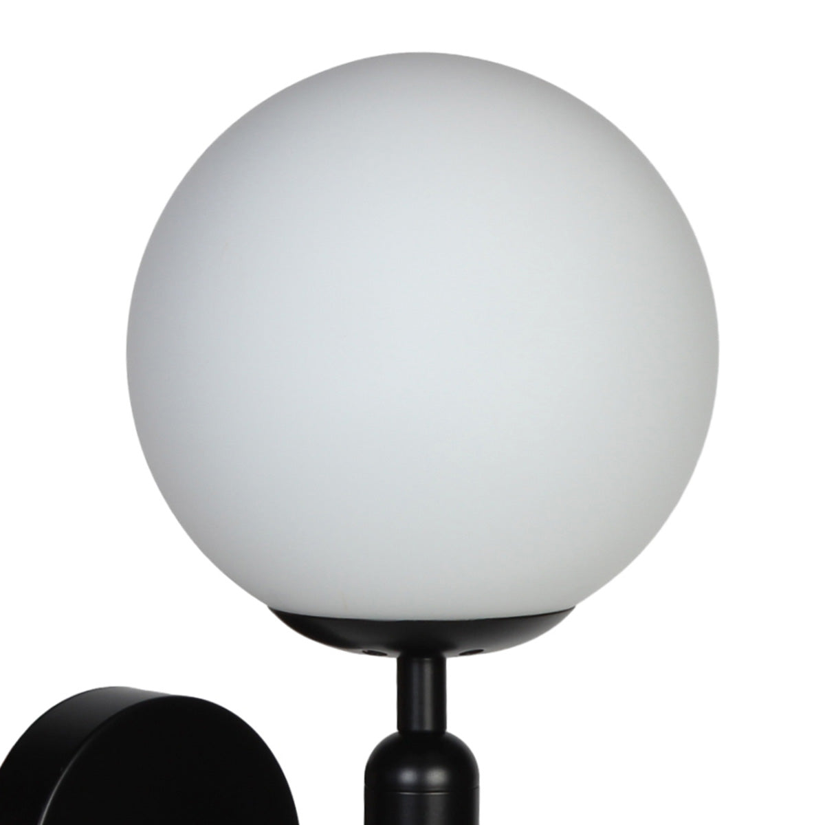 Απλίκα Τοίχου Μεταλλική Ε27 14x20x36 εκ. Μαύρη με Γυαλί