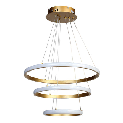 Φωτιστικό Κρεμαστό Φ40-Φ30-Φ20 εκ. LED 57W 4000K Χρυσό