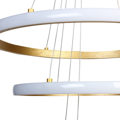 Φωτιστικό Κρεμαστό Φ40-Φ30-Φ20 εκ. LED 57W 4000K Χρυσό