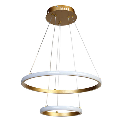 Φωτιστικό Κρεμαστό Φ40-Φ20 εκ. LED 38W 4000K Χρυσό