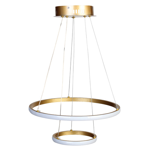 Φωτιστικό Κρεμαστό Φ40-Φ20 εκ. LED 38W 4000K Χρυσό