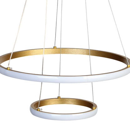 Φωτιστικό Κρεμαστό Φ40-Φ20 εκ. LED 38W 4000K Χρυσό