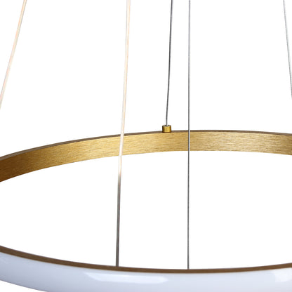 Φωτιστικό Κρεμαστό Φ40-Φ20 εκ. LED 38W 4000K Χρυσό