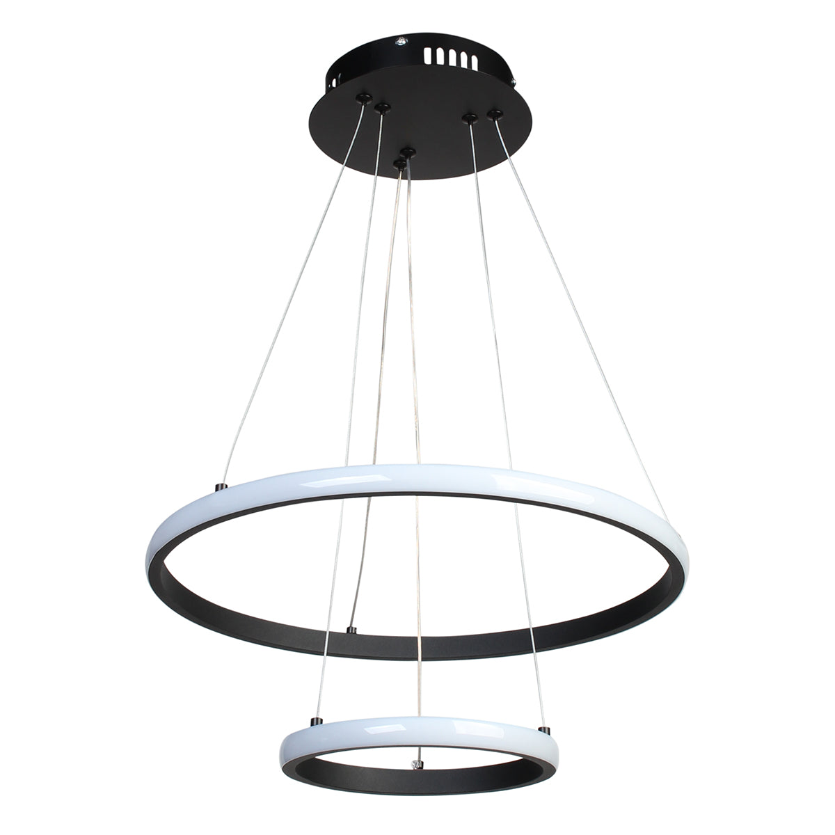 Φωτιστικό Κρεμαστό Φ40-Φ20 εκ. LED 38W 4000K Μαύρο