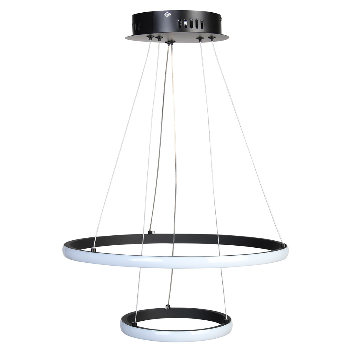 Φωτιστικό Κρεμαστό Φ40-Φ20 εκ. LED 38W 4000K Μαύρο