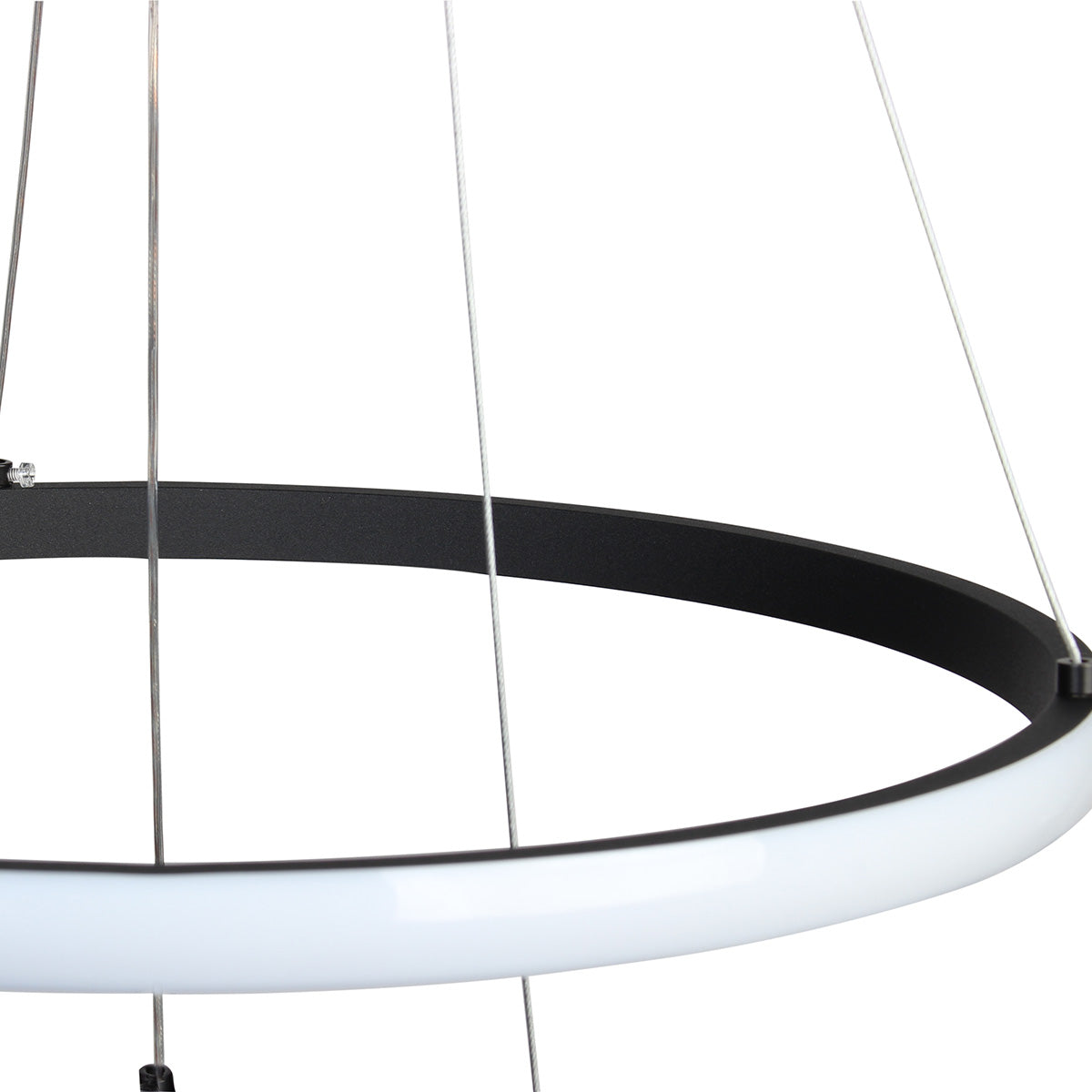 Φωτιστικό Κρεμαστό Φ40-Φ20 εκ. LED 38W 4000K Μαύρο