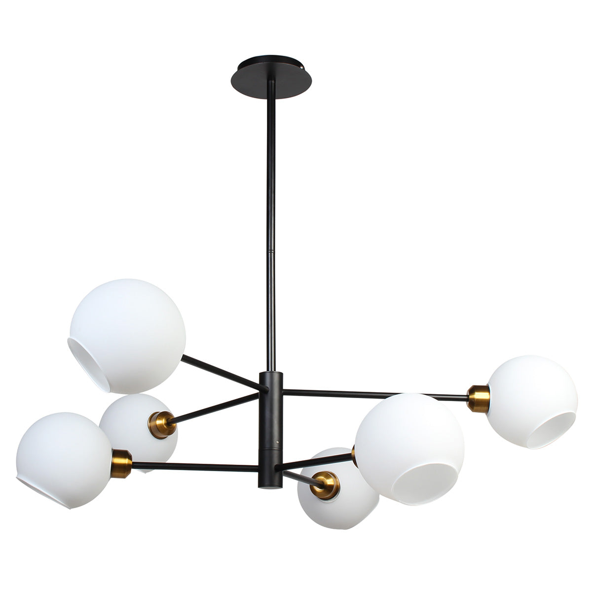 Φωτιστικό Κρεμαστό Μεταλλικό 6 x Ε27 Φ96x75 εκ. Μαύρο Μπρονζέ