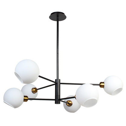 Φωτιστικό Κρεμαστό Μεταλλικό 6 x Ε27 Φ96x75 εκ. Μαύρο Μπρονζέ