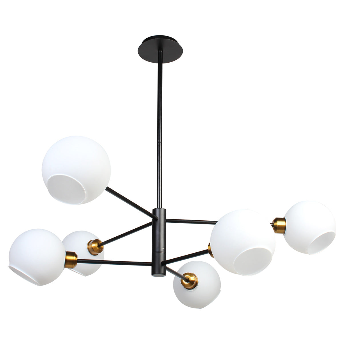 Φωτιστικό Κρεμαστό Μεταλλικό 6 x Ε27 Φ96x75 εκ. Μαύρο Μπρονζέ