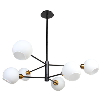 Φωτιστικό Κρεμαστό Μεταλλικό 6 x Ε27 Φ96x75 εκ. Μαύρο Μπρονζέ