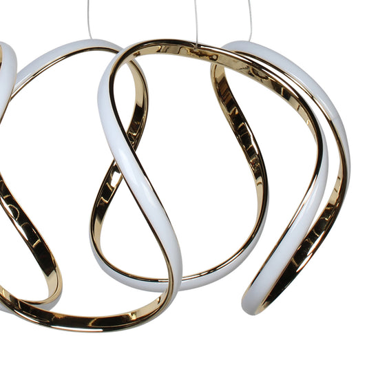 Φωτιστικό Κρεμαστό Φ46x28 εκ. LED 79W 4000K Χρυσό