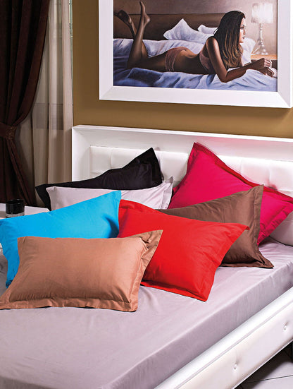 Πάπλωμα Μονό Μονόχρωμο 100% Βαμβακοσατέν σε 5 Αποχρώσεις Art 1380 170x240εκ Φουξ