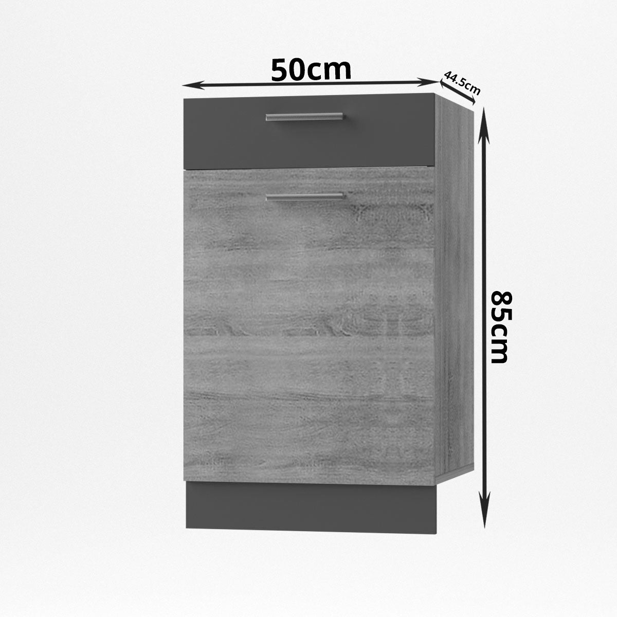 Alina Κάτω Ντουλάπι με Συρτάρι 50x44,5x85 Σονόμα-Μόκκα