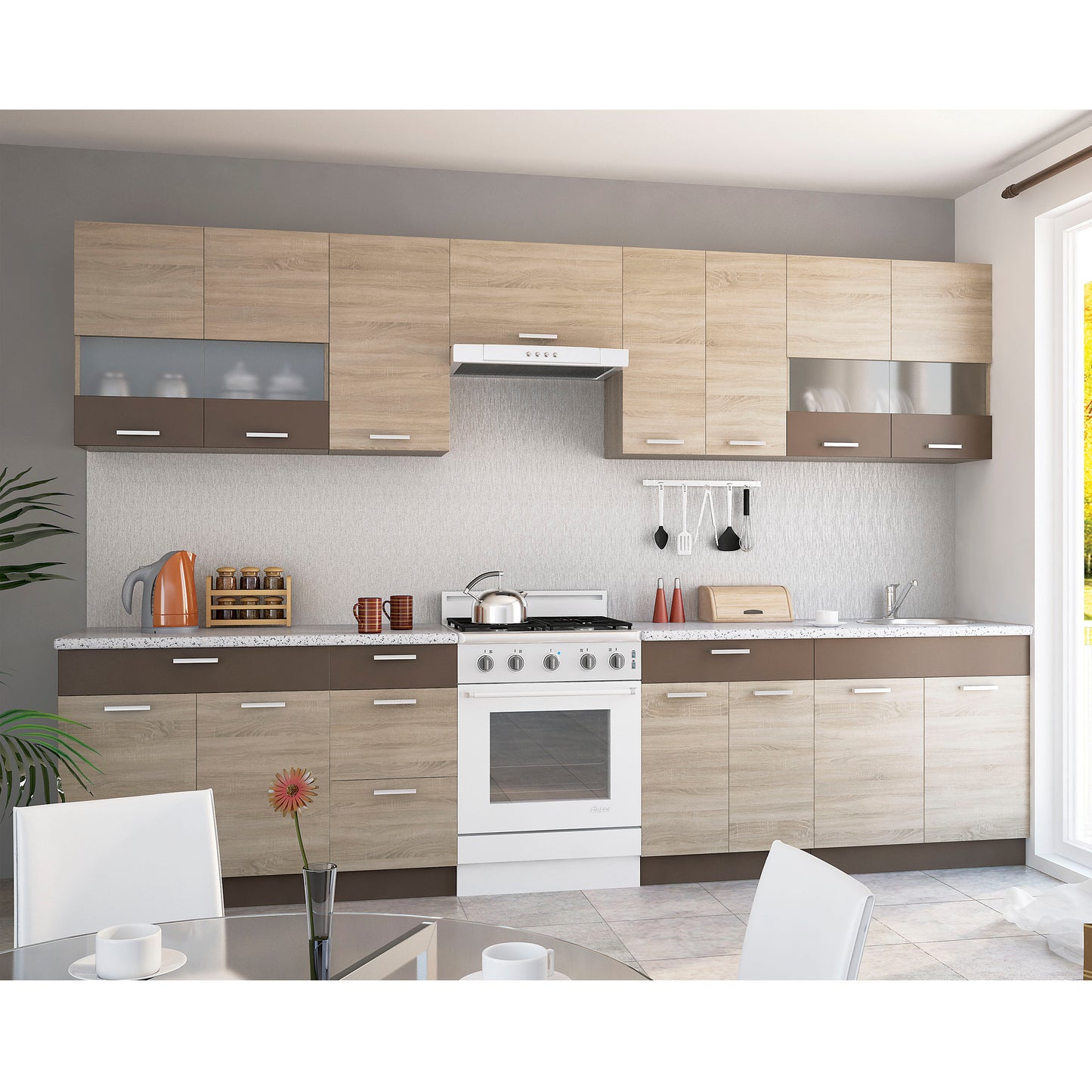 Alina Large Cabinet Sonoma-Mocca 60x55.6x213.3