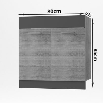 Alina Κάτω Ντουλάπι Νεροχύτη 80x44,5x85 Σονόμα-Μόκκα