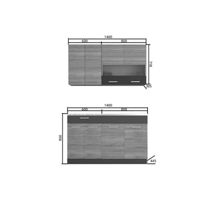 Alina Kitchen Set 2.8 (Expandable) Sonoma-Mocca Set of 4 Boxes (2.8 Current Meters)