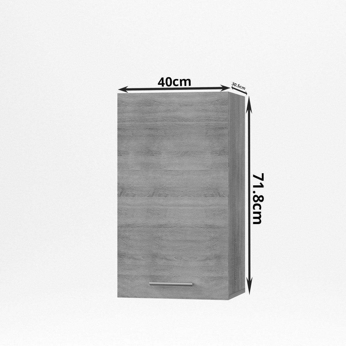 Alina Πάνω Ντουλάπι 40x30,5x71,8 Σονόμα-Μόκκα