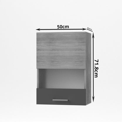 Alina Πάνω Ντουλάπι με Τζάμι 50x30,5x71,8 Σονόμα-Μόκκα