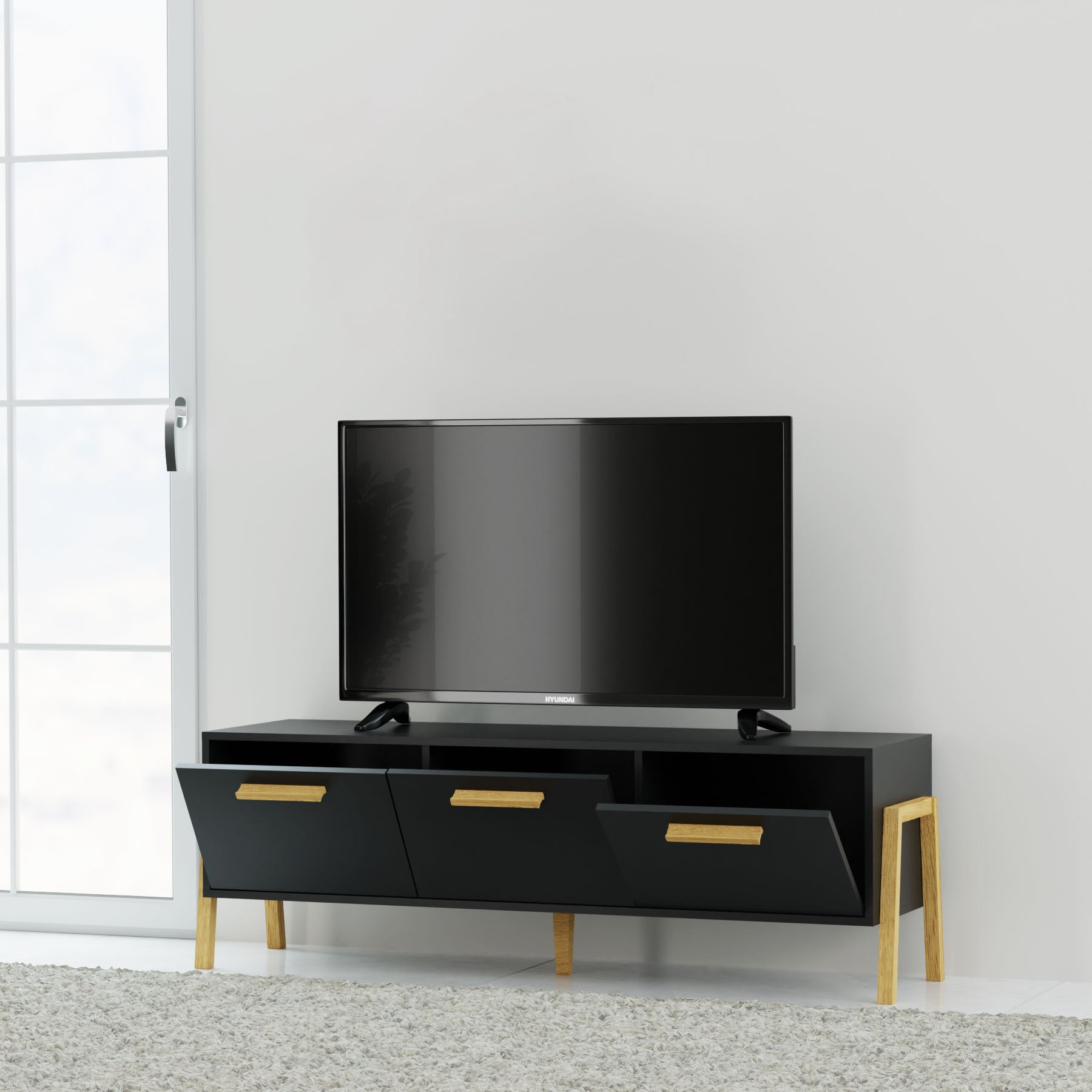 Έπιπλο Τηλεόρασης Belle Ανθρακί 149.5x41x49