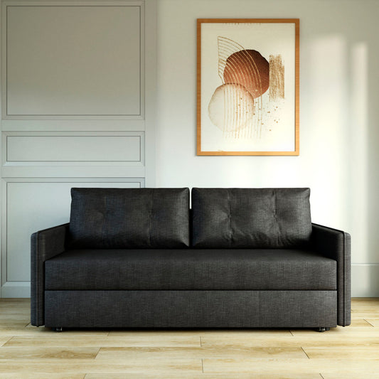 Καναπές Κρεβάτι London Τριθέσιος με Αποθηκευτικό Χώρο Γκρι 208x101x94