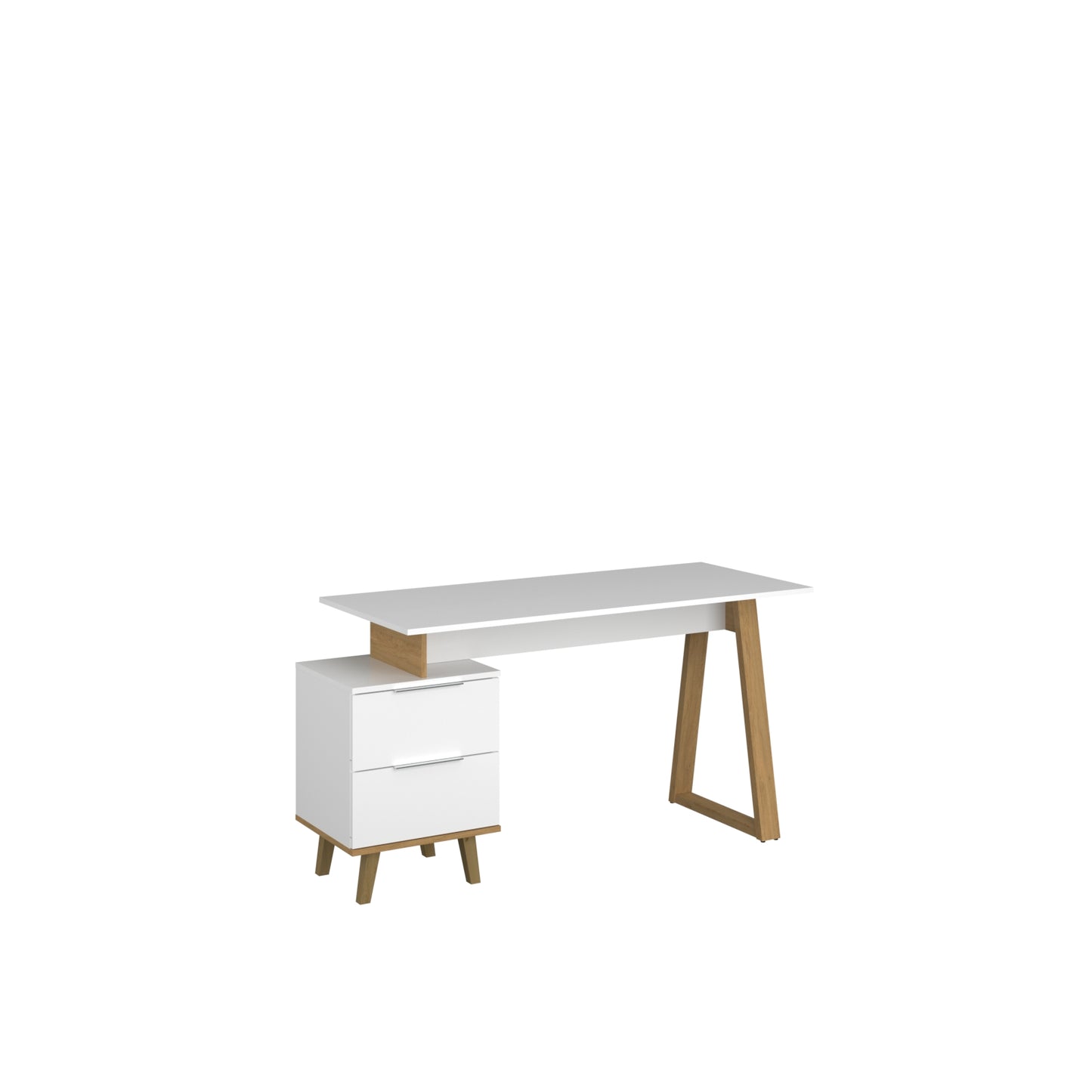 Σύνθεση Γραφείου Neptune Σετ 2 Τμχ Λευκό-Σονόμα