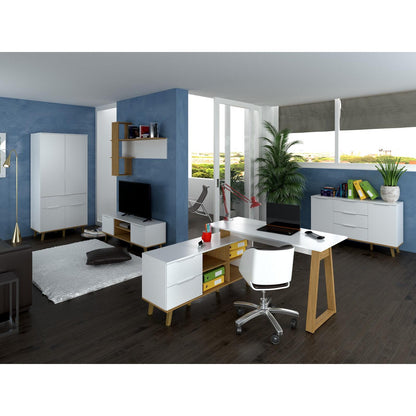 Σύνθεση Γραφείου Neptune Σετ 2 Τεμ Λευκό Σονόμα