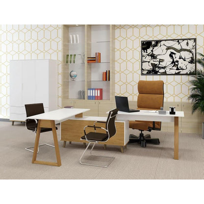 Σύνθεση Γραφείου Neptune Σετ 3 Τμχ Λευκό-Σονόμα