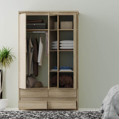 Ντουλάπα Τρίφυλλη Norton Sonoma 127x60x210