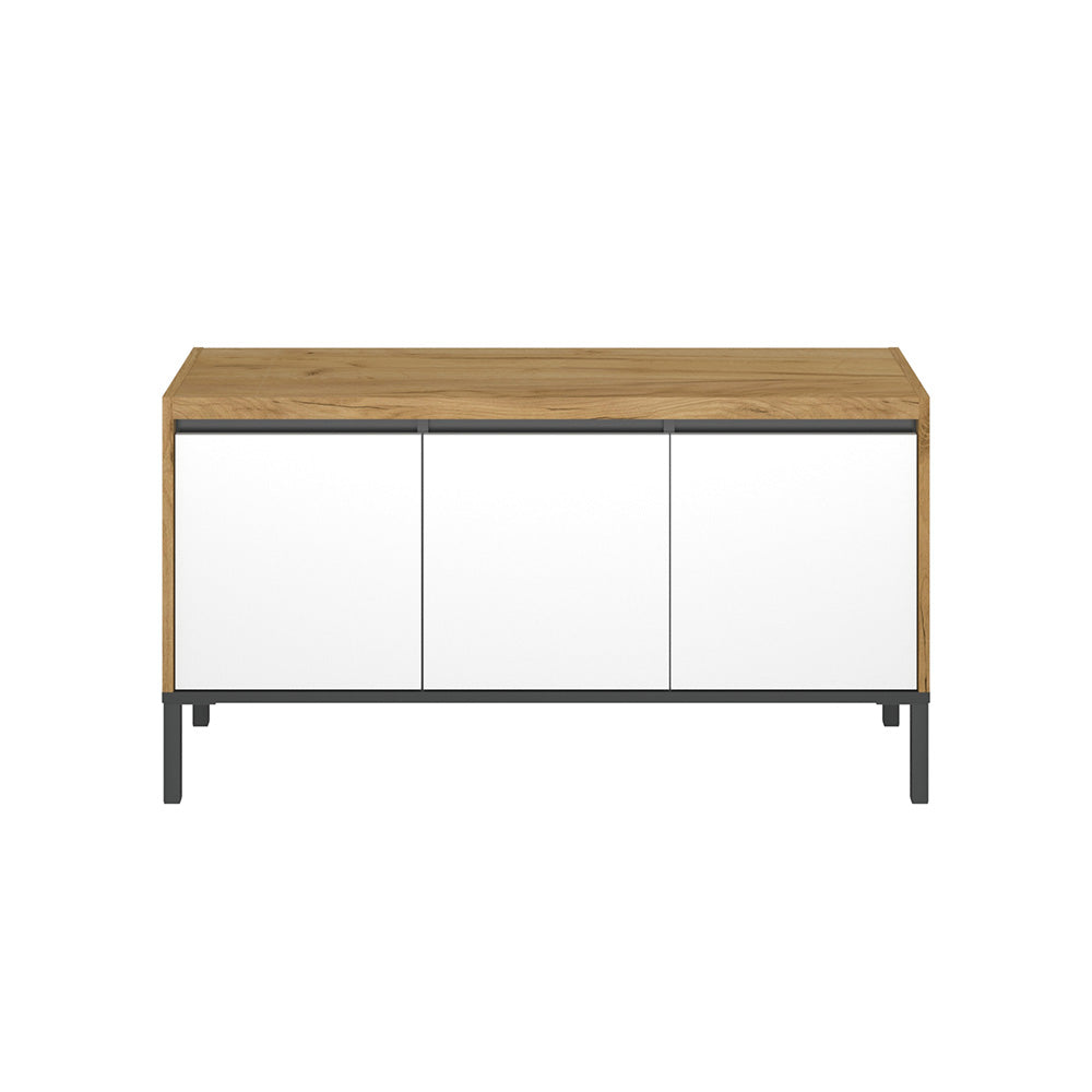 Έπιπλο Τηλεόρασης Palmor Χρυσό Δρυς-Λευκό 113.5x40x60