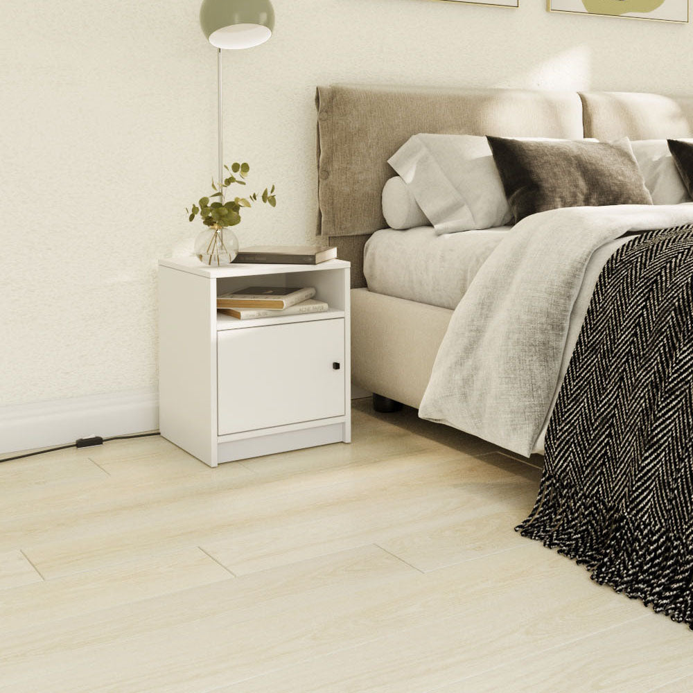 Κομοδίνο Luna Λευκό 40x40x50