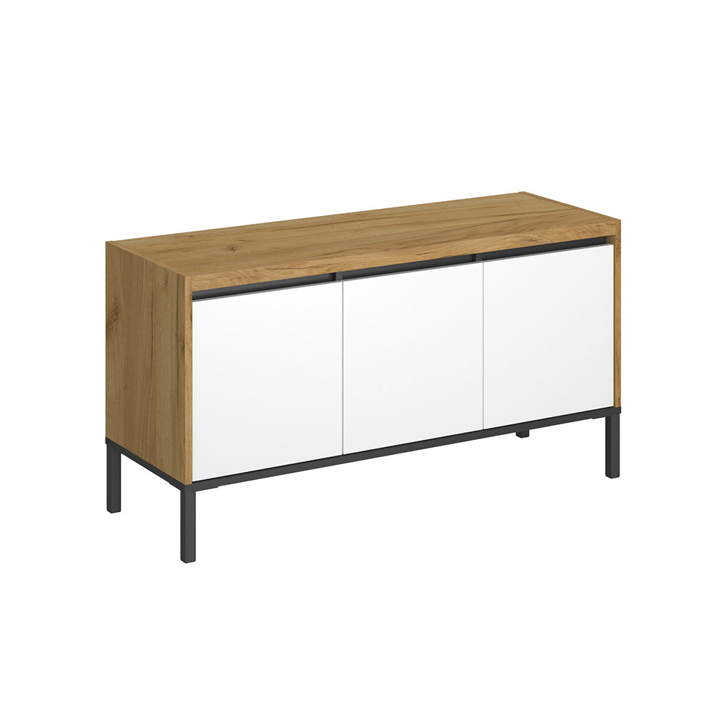 Έπιπλο Τηλεόρασης Palmor Χρυσό Δρυς-Λευκό 113.5x40x60