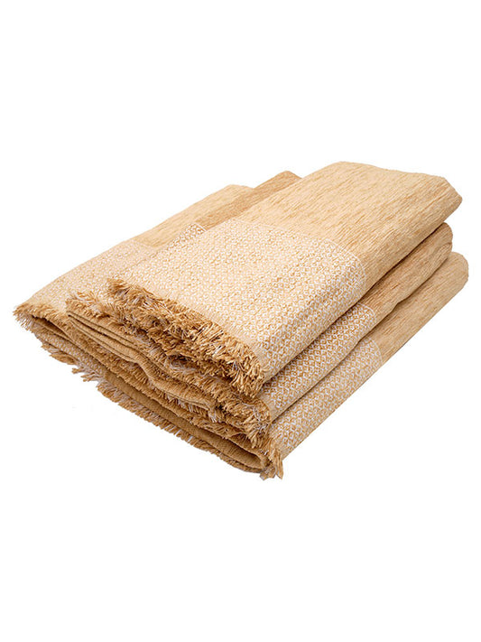 Ριχτάρι Σενίλ Frame 5 Mustard Σετ 3 Τεμαχίων (1θ – 2θ – 3θ)