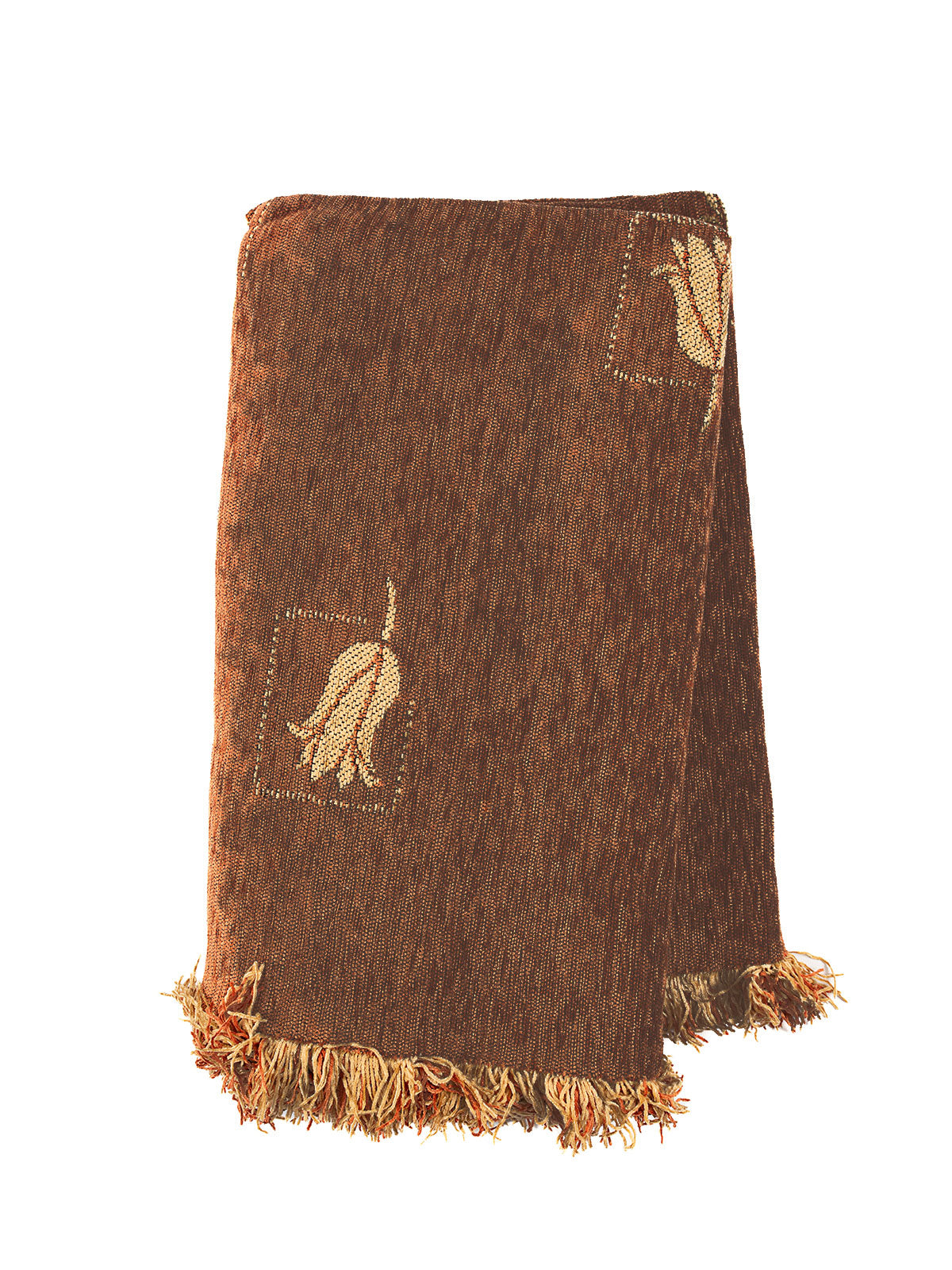 Ριχτάρι Σενίλ Ζακάρ Tulip Brown Διθέσιο