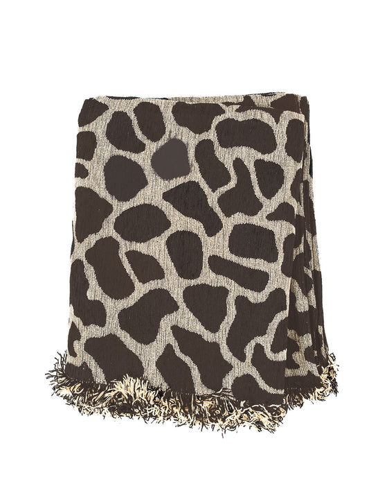 Ριχτάρι Σενίλ Ζακάρ Cow Brown Διθέσιο