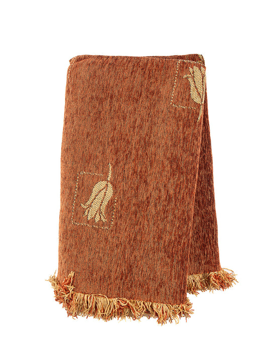 Ριχτάρι Σενίλ Ζακάρ Tulip Brick Διθέσιο