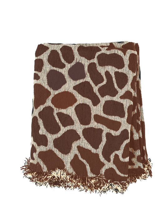 Ριχτάρι Σενίλ Ζακάρ Cow Brick Τετραθέσιο