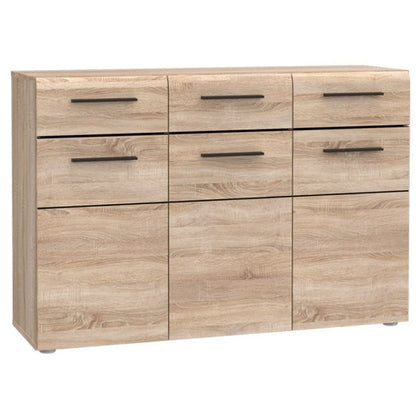 Μπουφές Solo 150x41x82 Sonoma με Wenge και MDF Καμπυλωτό Τελείωμα στις Πόρτες