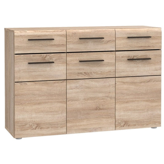 Μπουφές Solo 150x41x82 Sonoma με Wenge και MDF Καμπυλωτό Τελείωμα στις Πόρτες