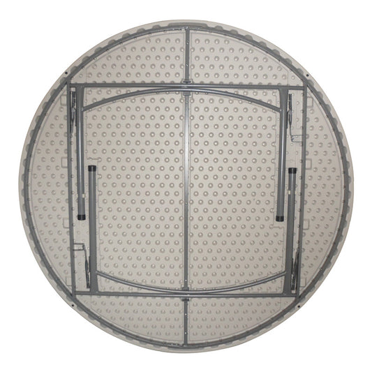 Τραπέζι Βαλίτσα Catering Comfort Πτυσσόμενο Στρόγγυλο σε Λευκή Απόχρωση Φ180x74