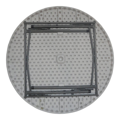 Τραπέζι Catering Comfort Πτυσσόμενο Στρόγγυλο σε Λευκή Απόχρωση Φ120x74