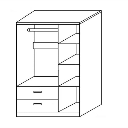 Ντουλάπα Tuberosa Φυσικό Χρώμα 120x50x180