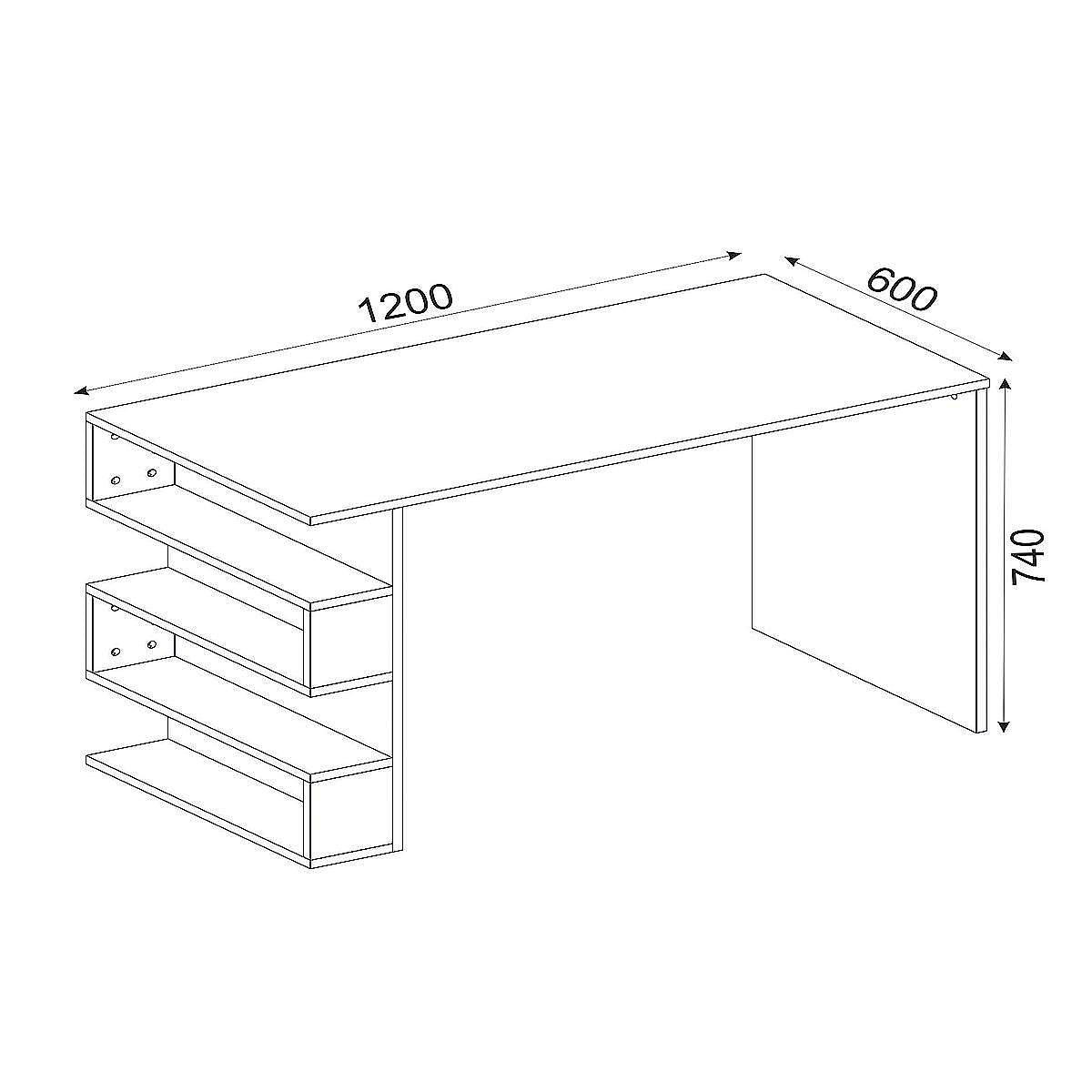 Γραφείο Cleora Λευκό Μοριοσανίδα/Μελαμίνη 120x60x74