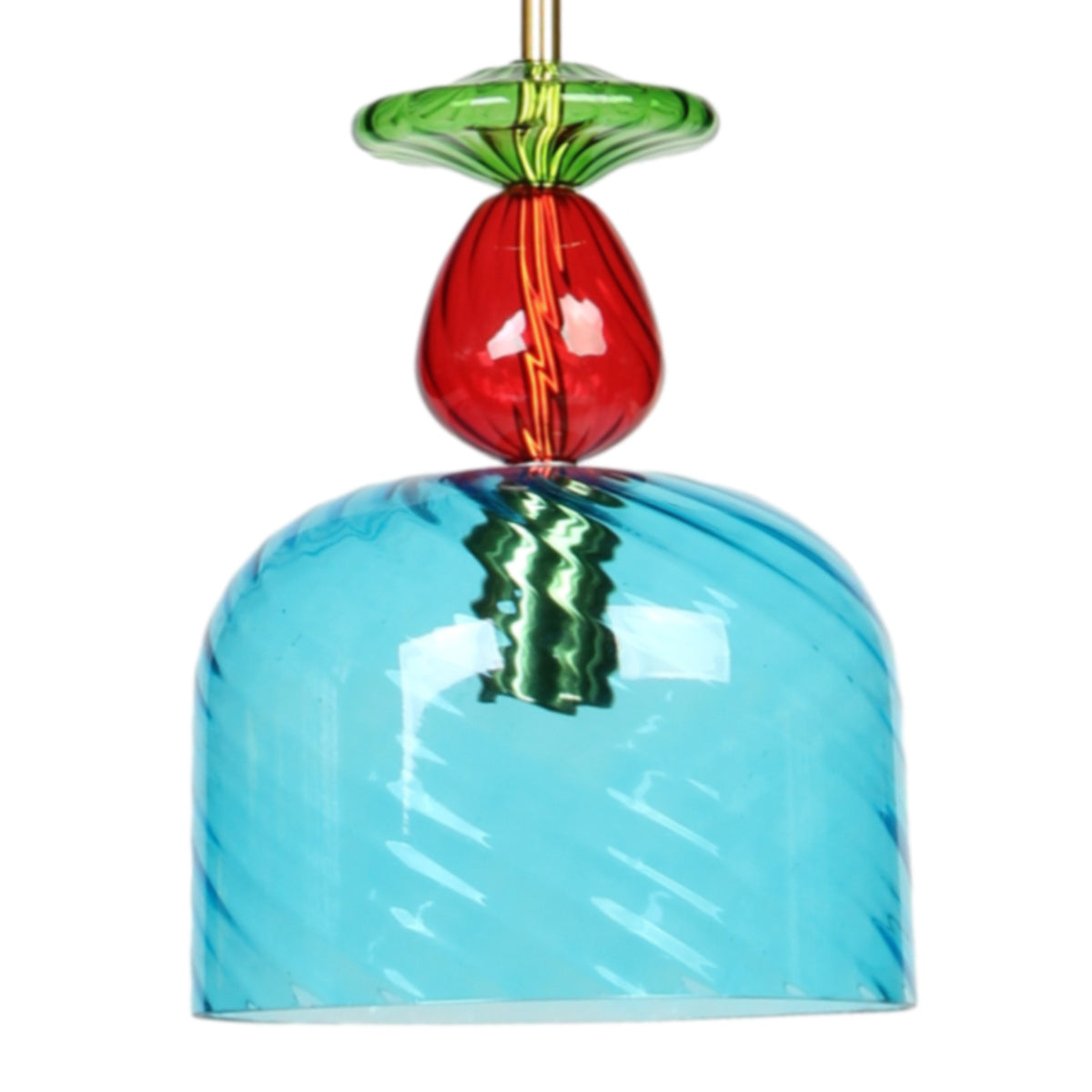 Φωτιστικό Μονόφωτο Γυάλινο Ε27 Φ20x67 εκ. Πολύχρωμο