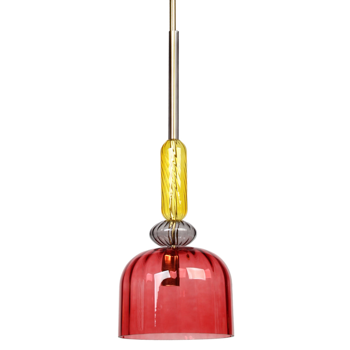 Φωτιστικό Μονόφωτο Γυάλινο Ε27 Φ20x67 εκ. Πολύχρωμο