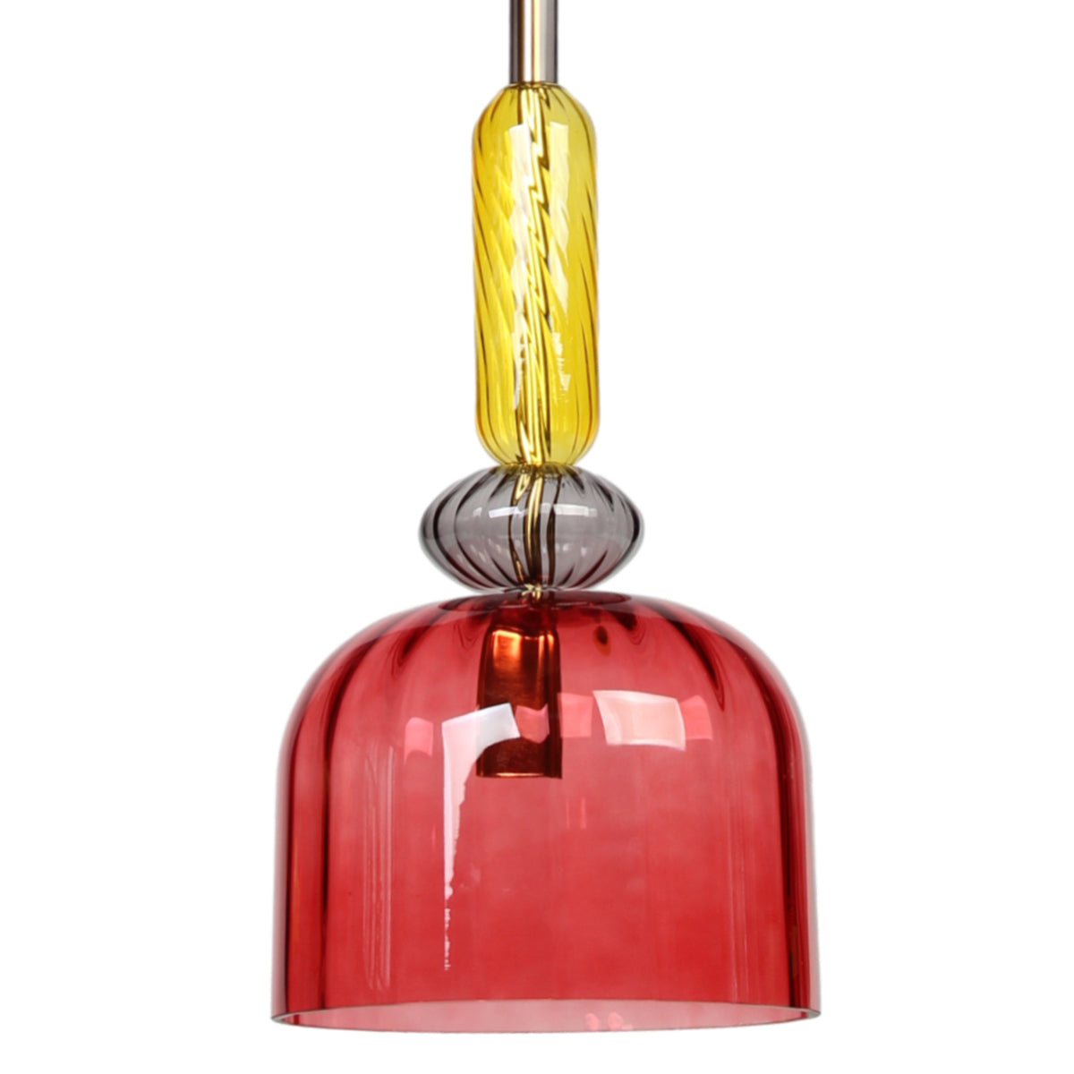 Φωτιστικό Μονόφωτο Γυάλινο Ε27 Φ20x67 εκ. Πολύχρωμο